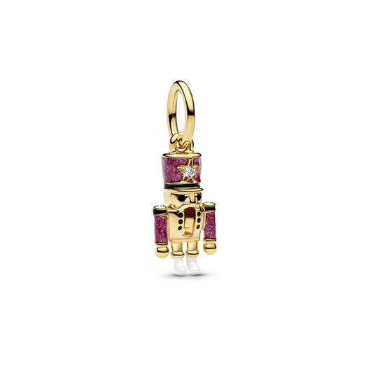 Moveable Nutcracker Dangle Charm Hallmarked S925 Sterling Silver