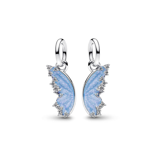 Silver Splitable Butterfly Dangle charm Hallmarked S925 Sterling Silver