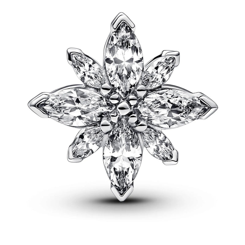 Sparkling North Star Charm Hallmarked S925 Sterling Silver
