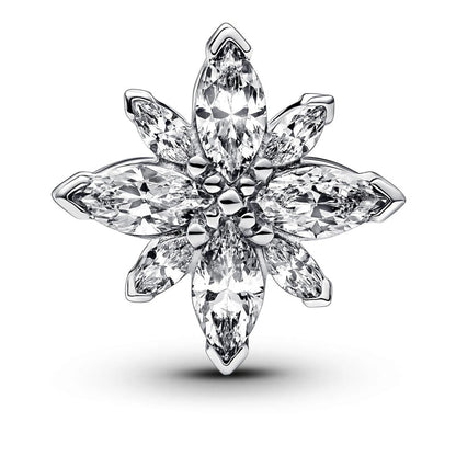 Sparkling North Star Charm S925 Sterling Silver