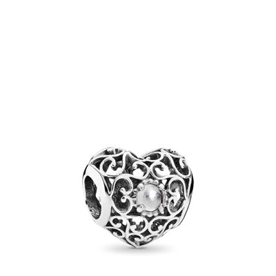 S925 Signature Heart Birthstone Months Sterling Silver Charms Collection