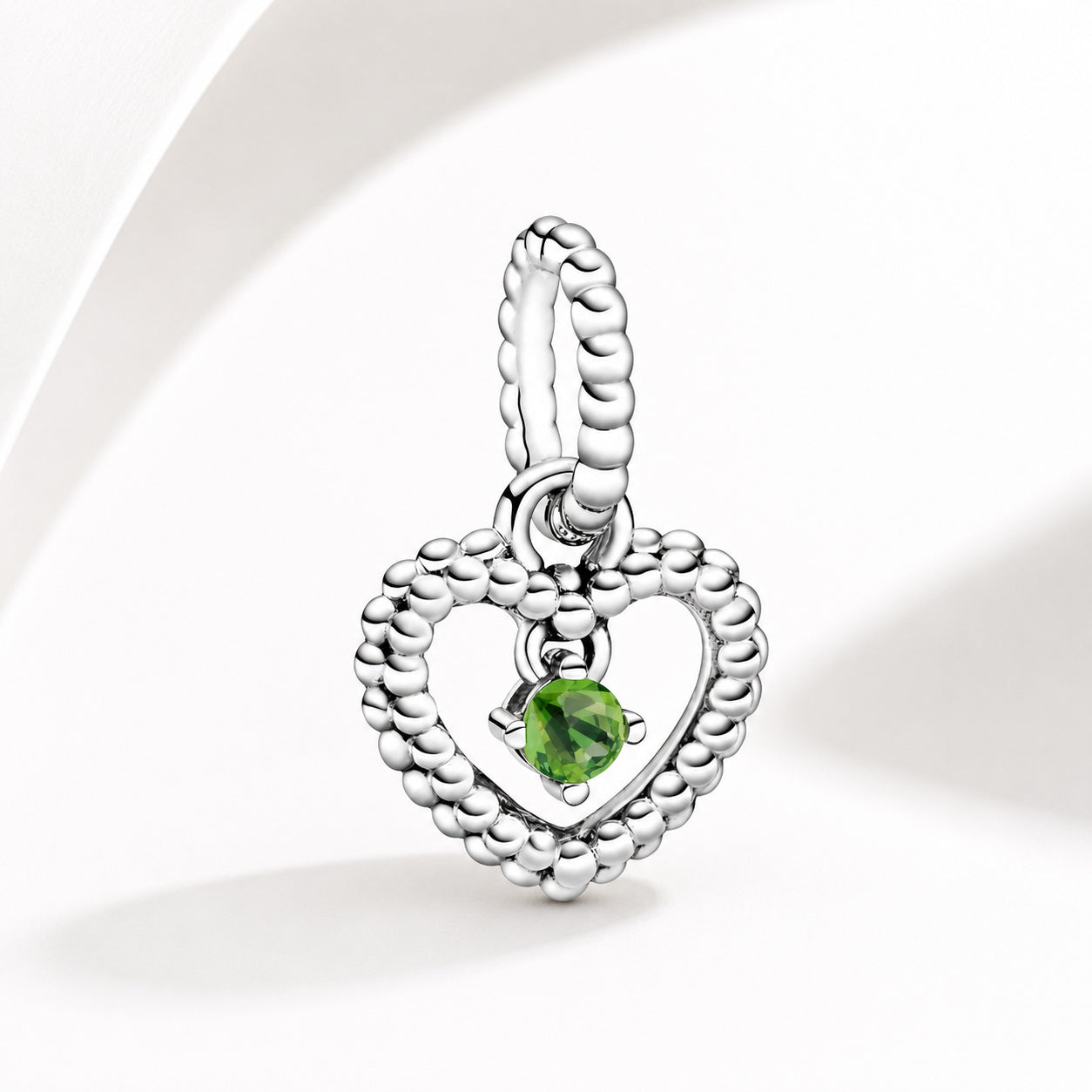 Birthstone Heart Months Dangle Silver Charm S925 Sterling Silver Charms Collection