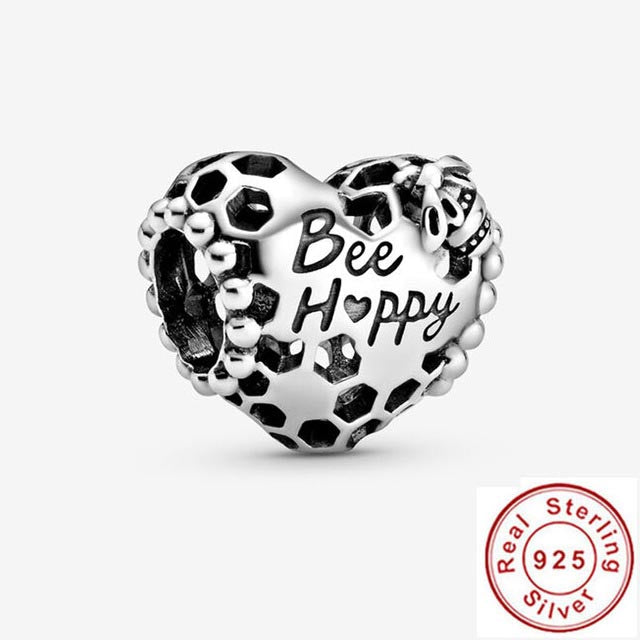 Be Happy Heart Charm S925 Sterling Silver