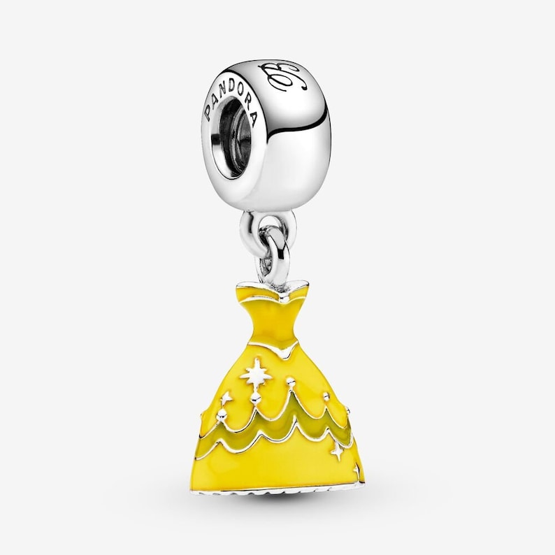 S925 Disney Princesses Dresses Dangle Sterling Silver Charms Collection