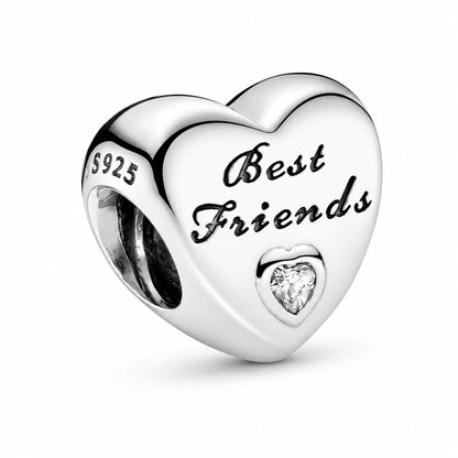 Family Hearts Bracelet Charm  S925 Sterling Silver