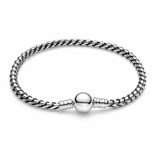 Black Cord Box Chain Charm Bracelet