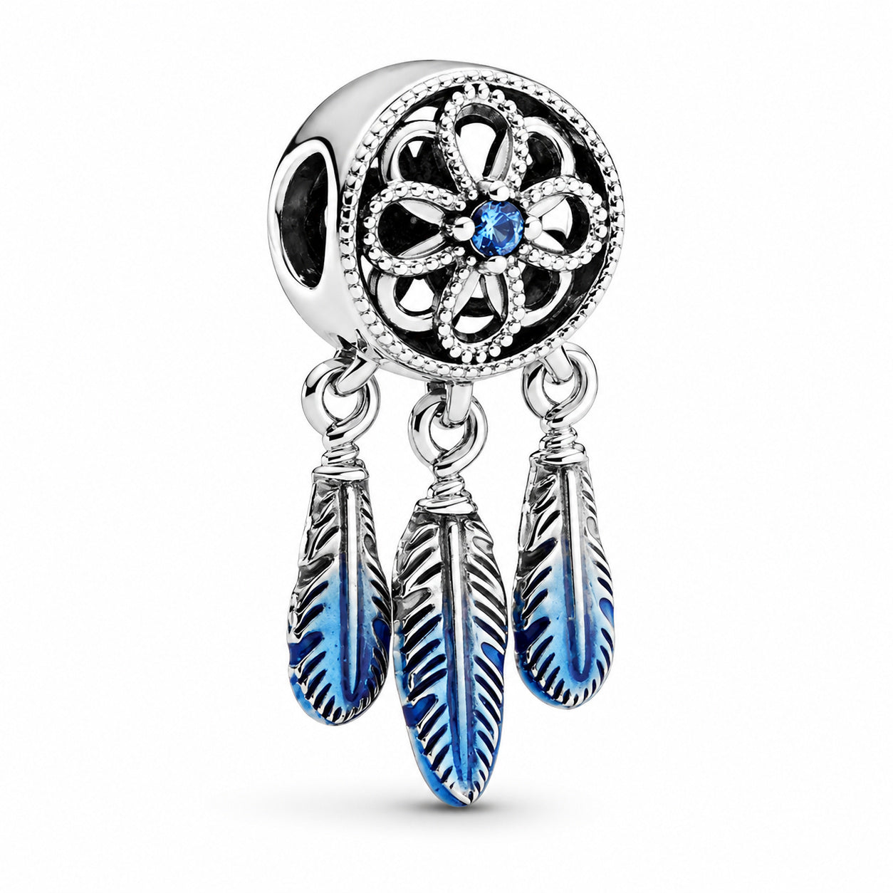 Blue Dreamcatcher Charm S925 Sterling Silver