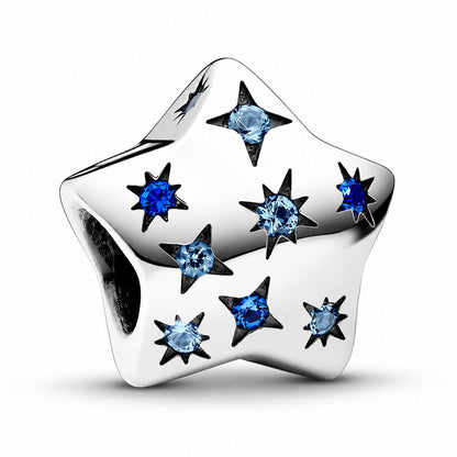 Bold Sparkling Star Charm S925 Sterling Silver