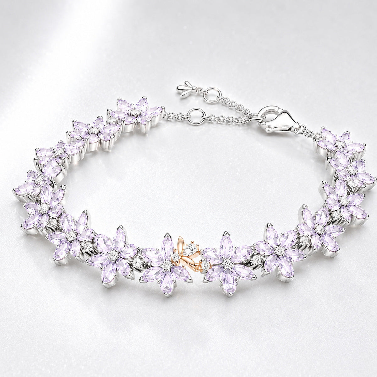 Bridgerton Herbarium & Bee Tennis Bracelet  S925 Sterling Silver