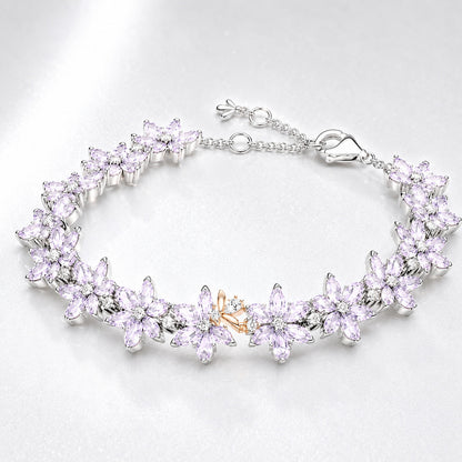 Bridgerton Herbarium & Bee Tennis Bracelet  S925 Sterling Silver