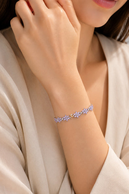 Bridgerton Herbarium & Bee Tennis Bracelet  S925 Sterling Silver