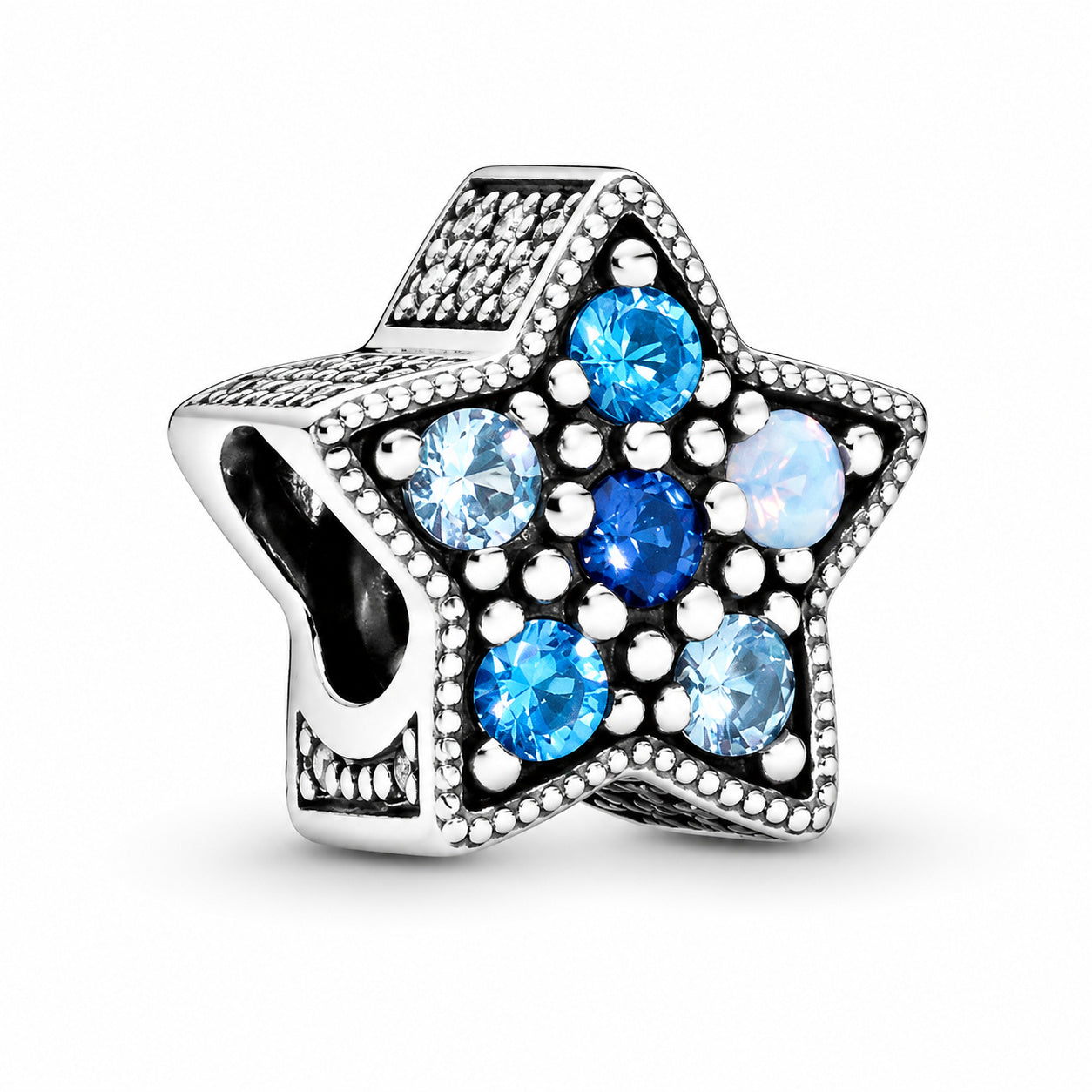 Bright Blue Star Charm S925 Sterling Silver