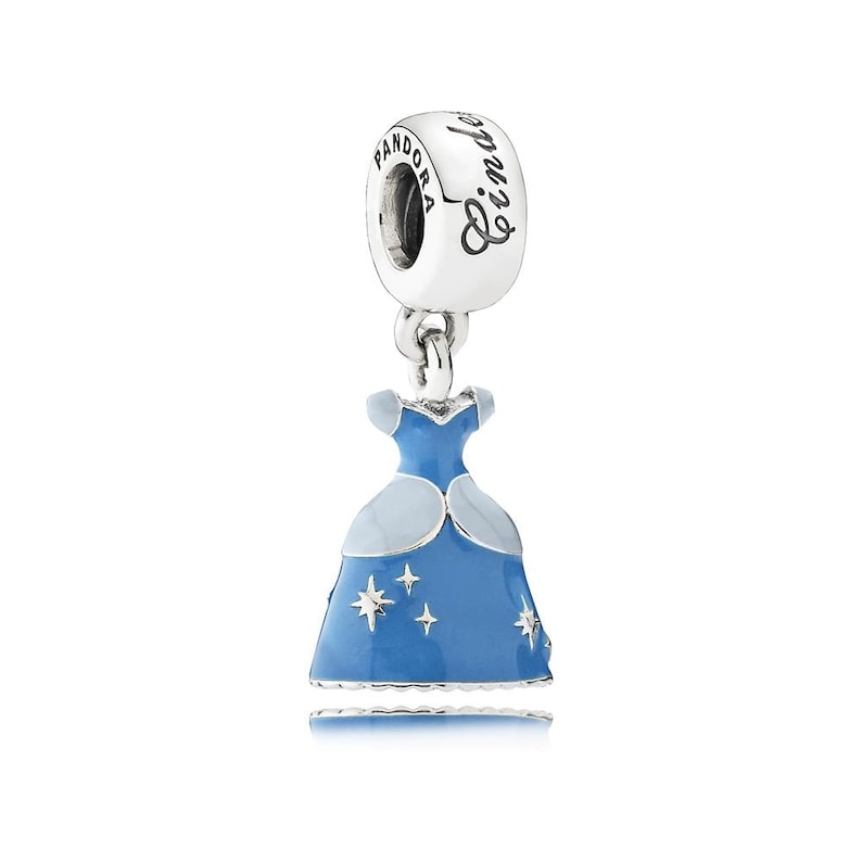 S925 Disney Princesses Dresses Dangle Sterling Silver Charms Collection