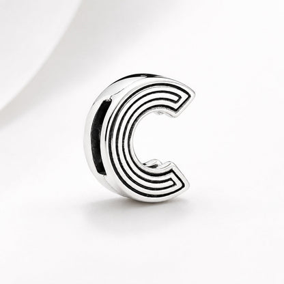 S925 Reflexion Alphabets A to Z Sterling Silver Charm Collection
