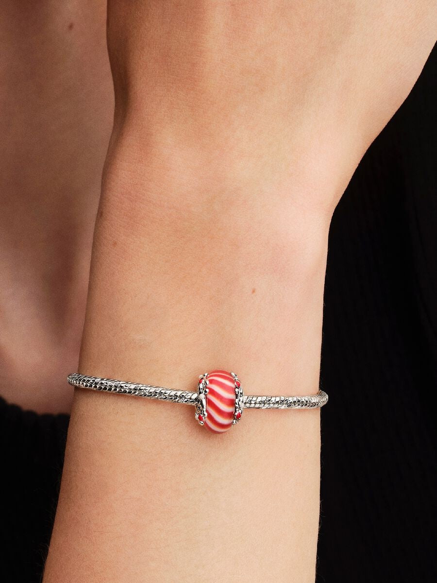Candy Murano Glass Charm S925 Sterling Silver