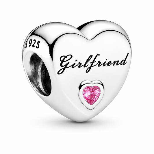 Girlfriend Heart Charm S925 Sterling Silver