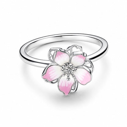 Cherry Blossom Sterling Silver Ring