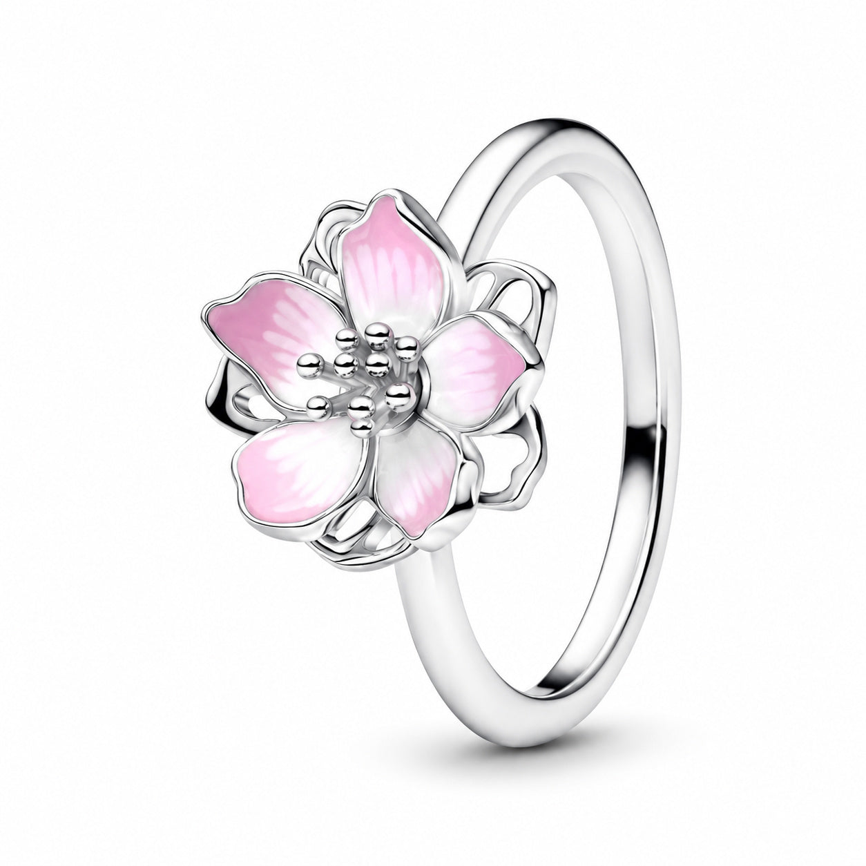 Cherry Blossom Sterling Silver Ring