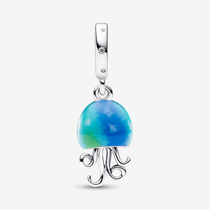 Colour-changing Jellyfish Dangle Charm S925 Sterling Silver