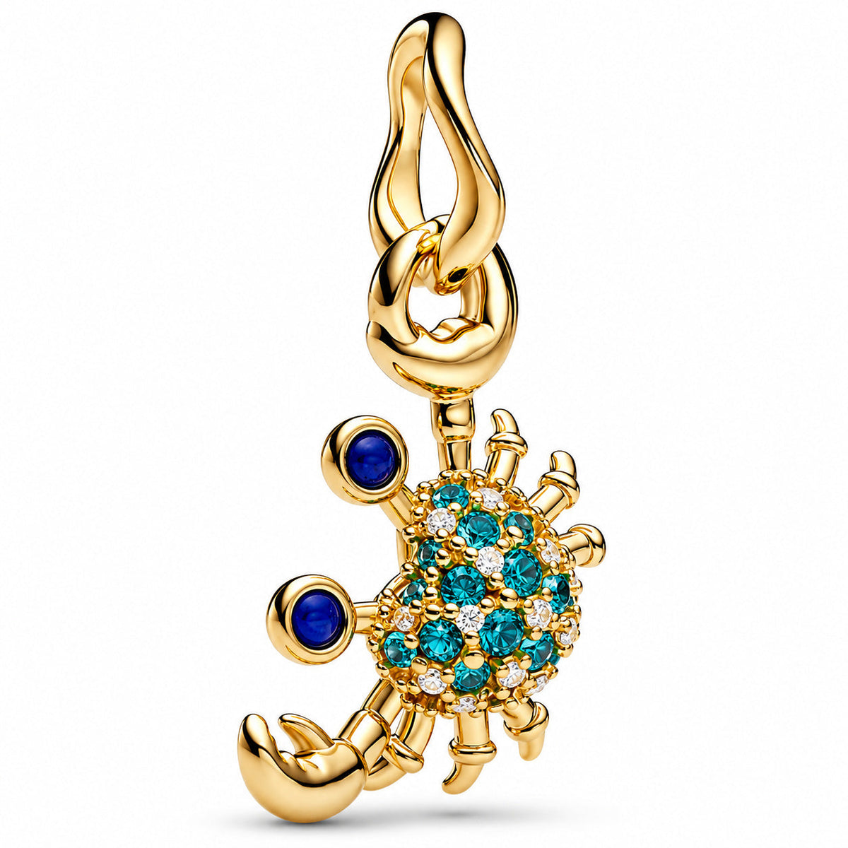 Crab Dangle Charm  S925 Sterling Silver