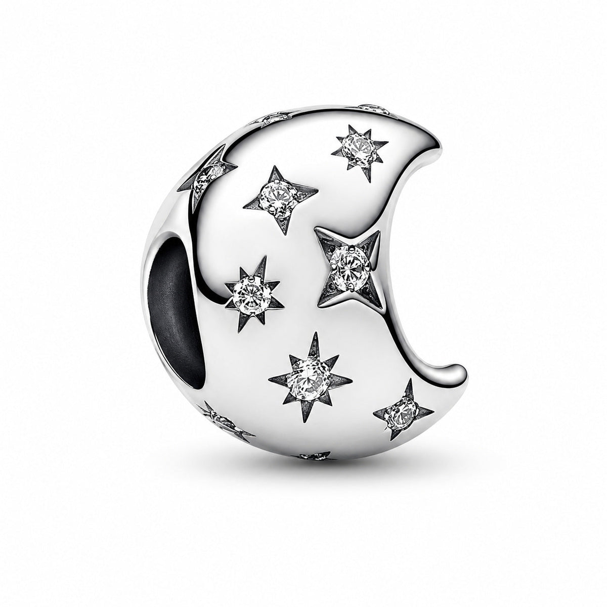 Crescent Moon Charm  S925 Sterling Silver