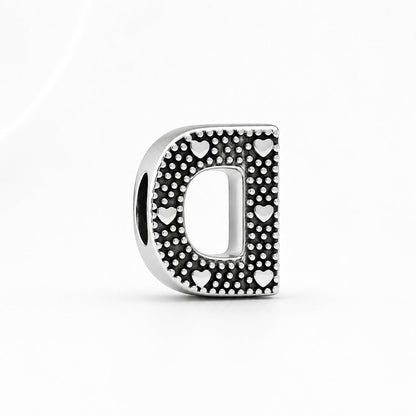S925 Simple Alphabets A to Z Sterling Silver Charms Collection