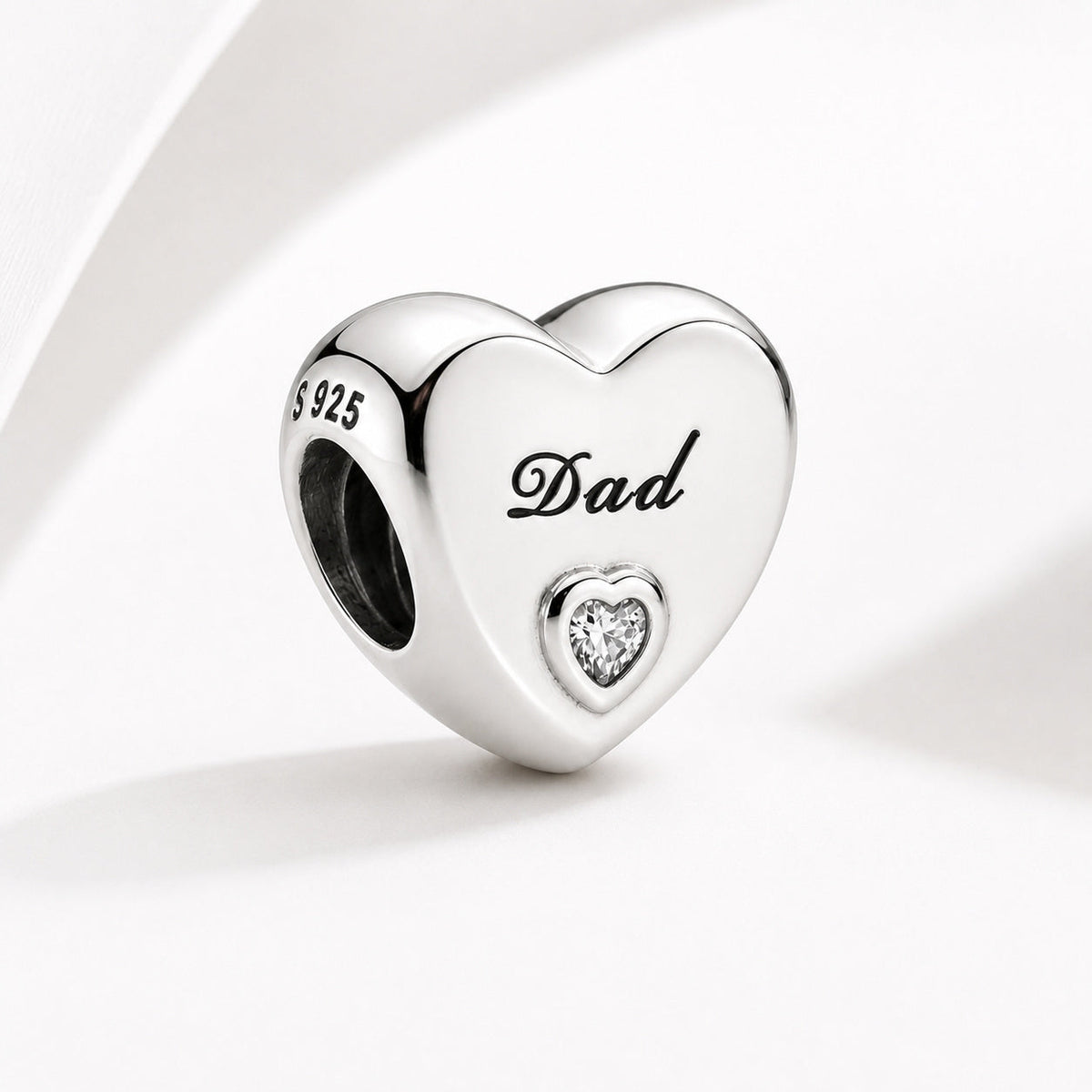 Family Hearts Bracelet Charm  S925 Sterling Silver