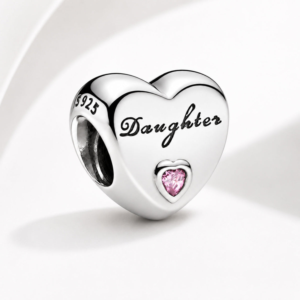 Family Hearts Bracelet Charm  S925 Sterling Silver