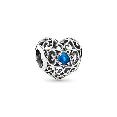 S925 Signature Heart Birthstone Months Sterling Silver Charms Collection