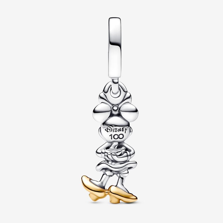 Disney 100th Anniversary Minnie Mouse Dangle Charm S925 Sterling Silver