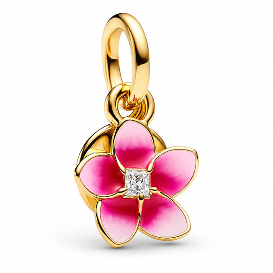 Disney Moana Flower Dangle Charm  S925 Sterling Silver