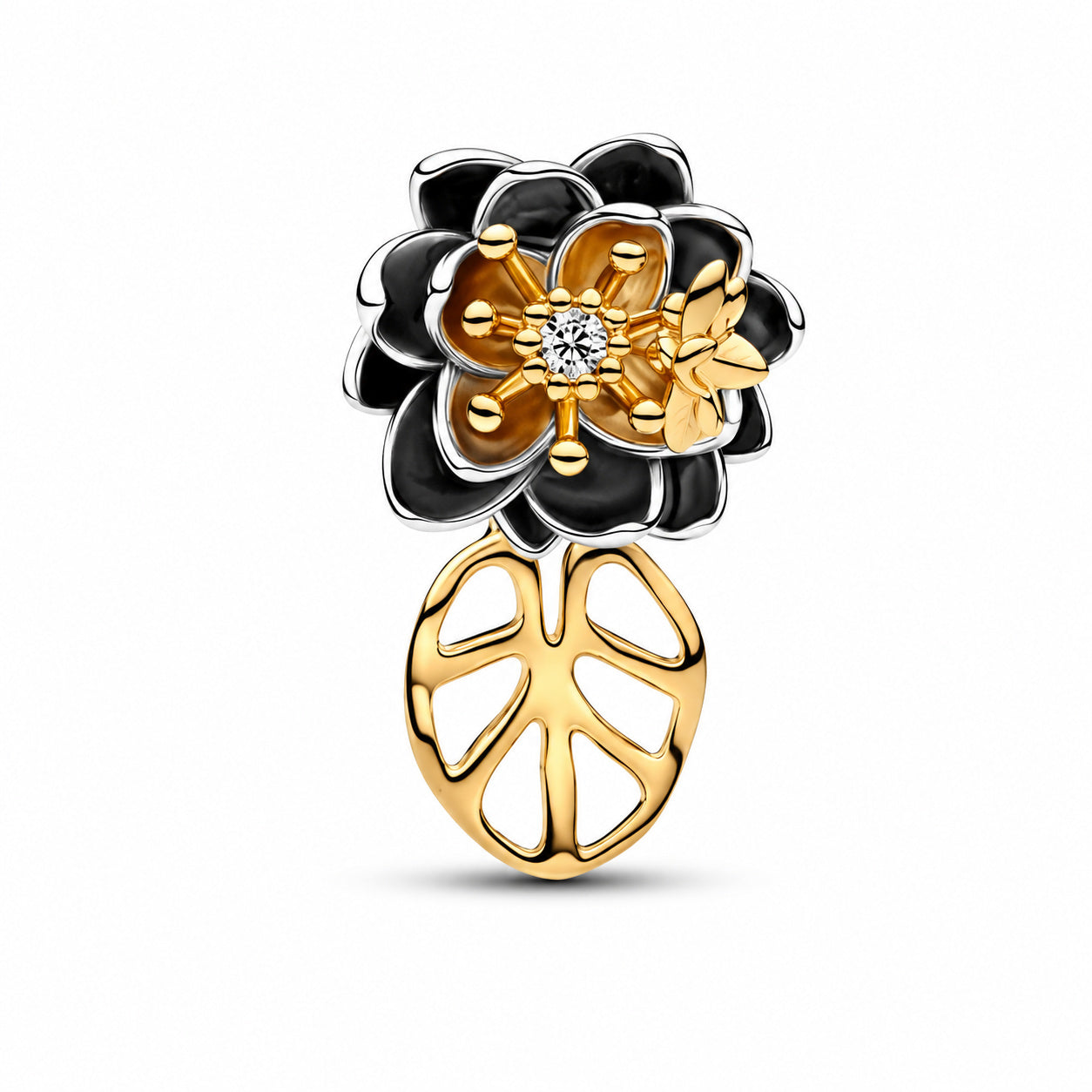 Disney Princess Tiana Water Lily Flower Charm S925 Sterling Silver