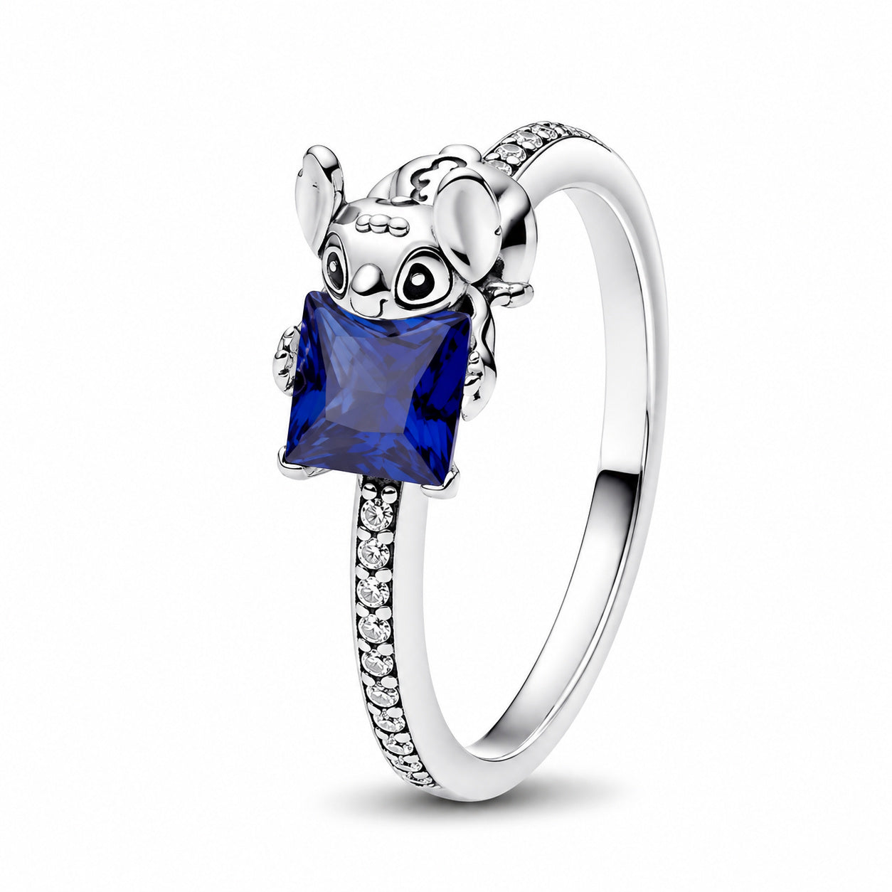 Disney Stitch & Blue Stone Ring Stone S925 Sterling Silver