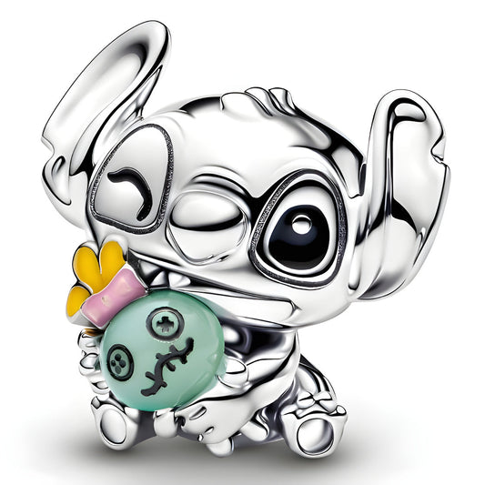 Disney Stitch & Scrump Charm S925 Sterling Silver