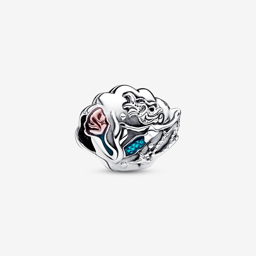 Disney The Little Mermaid Seashell Charm S925 Sterling Silver