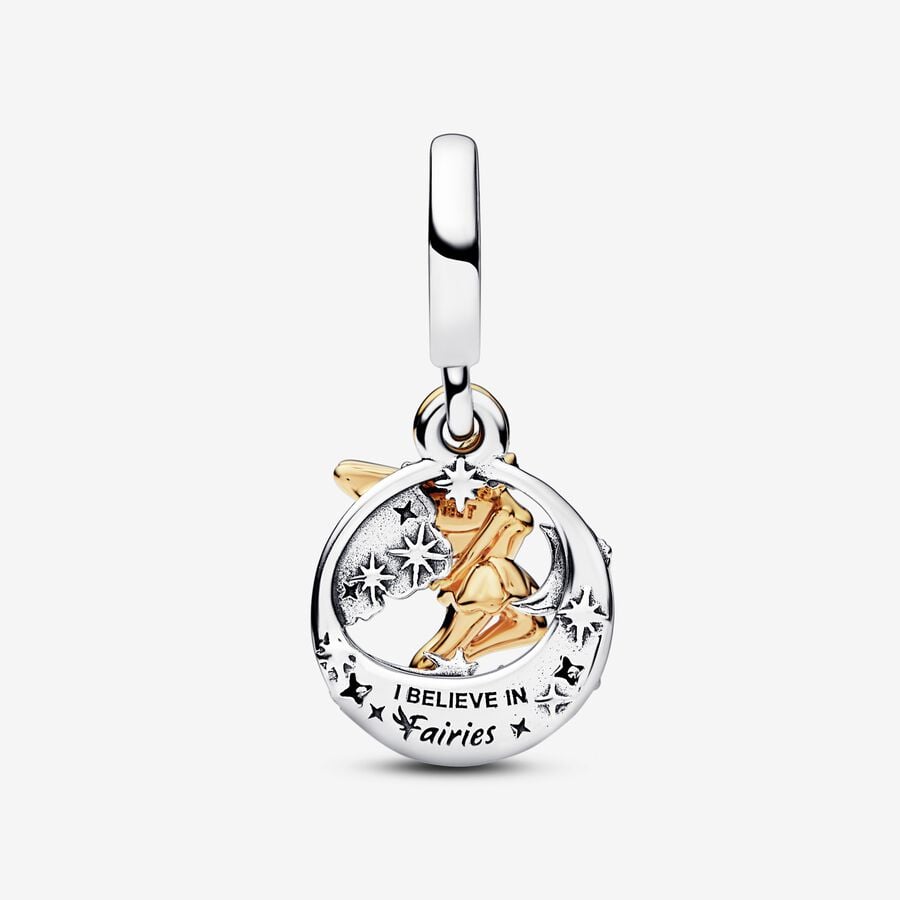 Disney Tinker Bell Celestial Night Dangle Charm S925 Sterling Silver