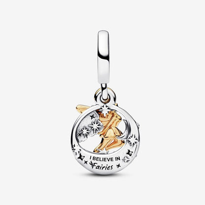 Disney Tinker Bell Celestial Night Dangle Charm S925 Sterling Silver