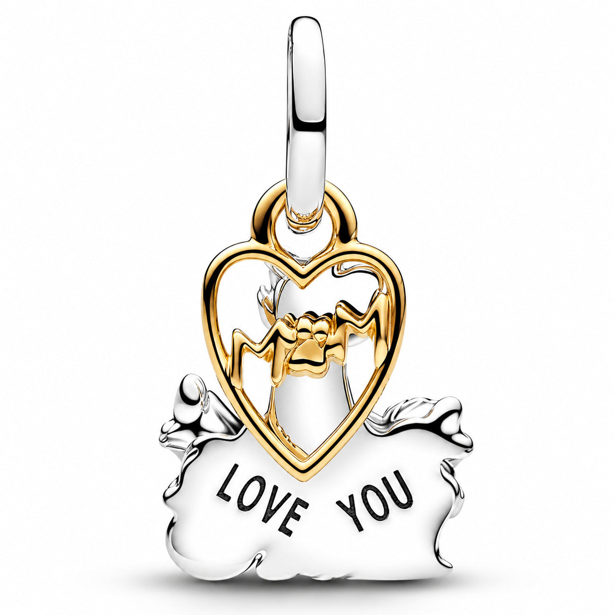Disney Two Tone Aristocats Mum Dangle Charm S925 Sterling Silver