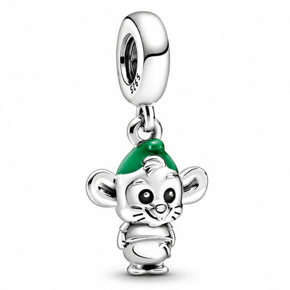 Disney Cinderella Gus Mouse Dangle Charm S925 Sterling Silver