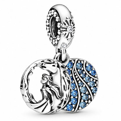 Disney Frozen Elsa & Nokk Dangle Charm S925 Sterling Silver