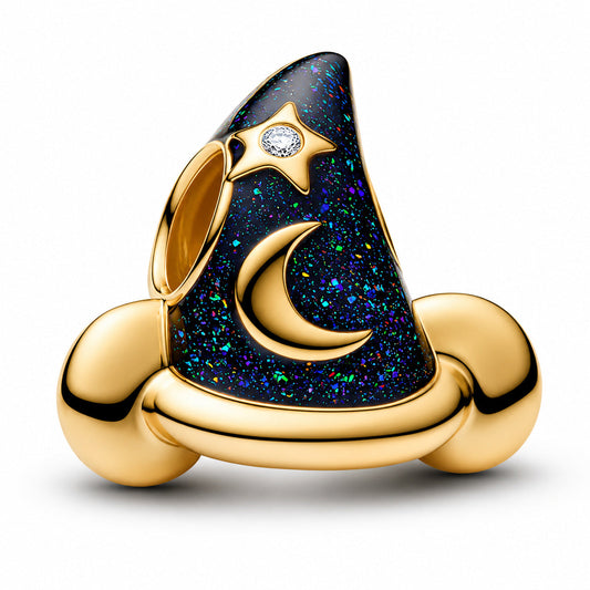 Disney Mickey Mouse Sorcerer's Hat Charm  S925 Sterling Silver