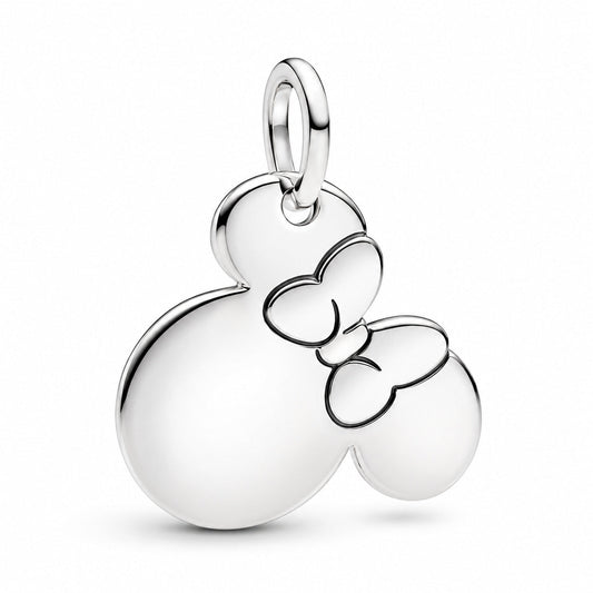 Disney Minnie Mouse Engravable Dangle Charm  S925 Sterling Silver