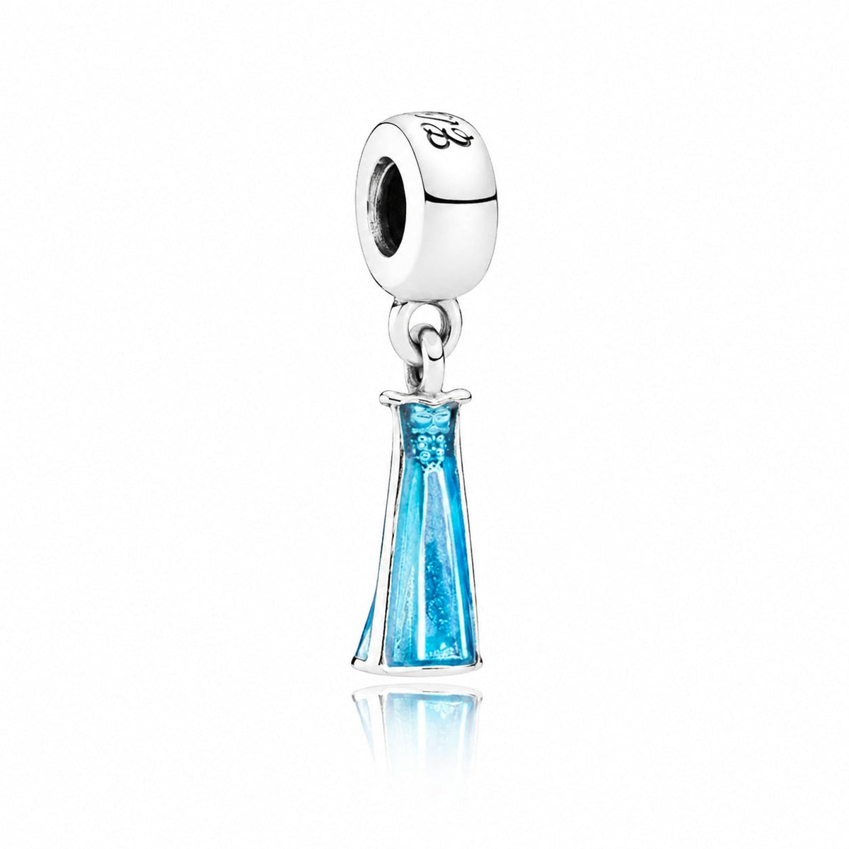 Disney Princess Elsa Dress Dangle Charm  S925 Sterling Silver