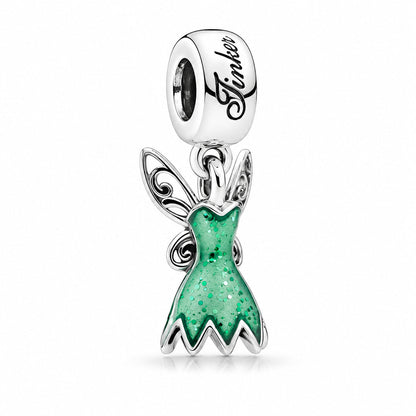 S925 Disney Princesses Dress Dangle Sterling Silver Charms Collection