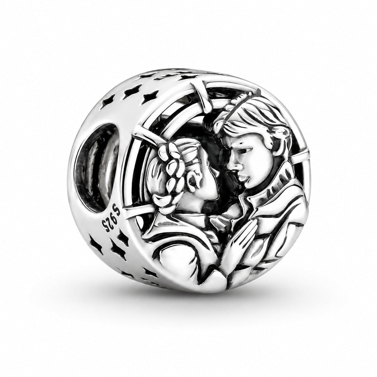 Disney Star War Han Solo & Leia Charm S925 Sterling Silver
