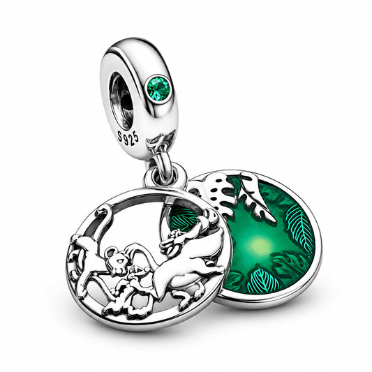 Disney The Lion King Simba, Timon & Pumbaa Charm  S925  Compatible Sterling Silver Charm