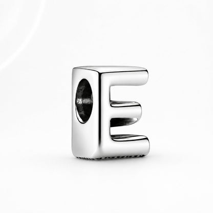 S925 Simple Alphabets A to Z Sterling Silver Charms Collection