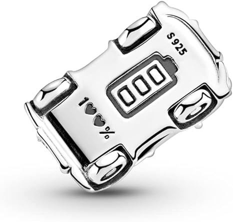 Electric Car Charm Hallmarked S925 Sterling Silver