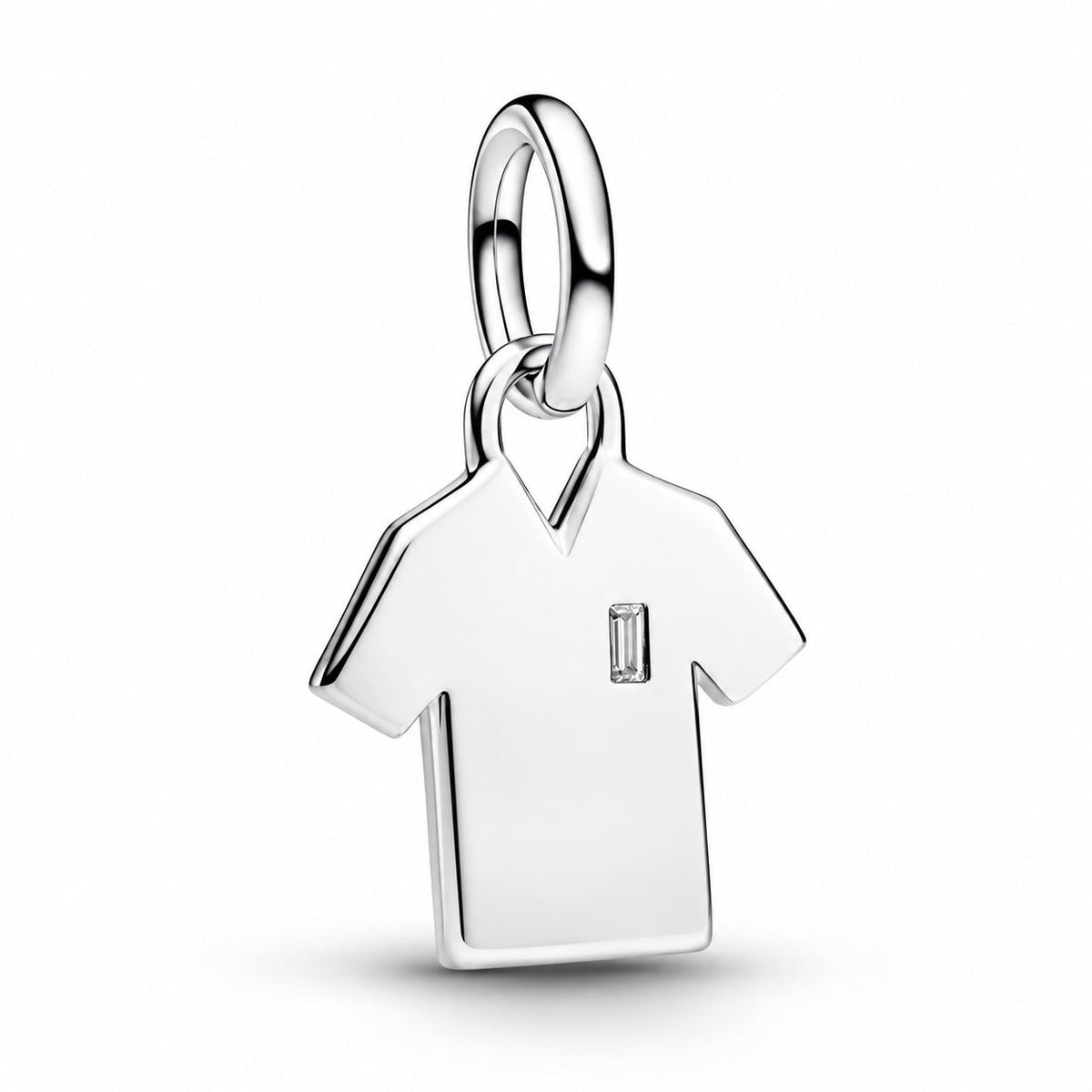 Engravable Football Shirt Dangle Charm  S925 Sterling Silver