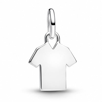 Engravable Football Shirt Dangle Charm  S925 Sterling Silver